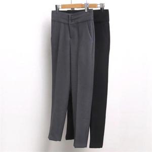 [강물처럼]빅사이즈사랑해요 7434L012 투 버튼 기모 슬랙스 MD (