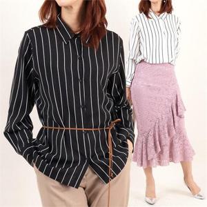 [강물처럼]위쉬몰 WW 시크릿줄지블라우스(6209H012) 빅사이즈 (6