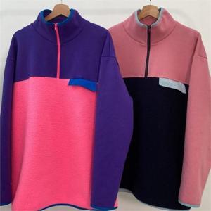 [강물처럼]빅사이즈사랑해요 C218L012 하이넥덤블기모반집업 SF