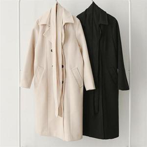 [강물처럼]빅사이즈사랑해요 C186L012 울벨티드트렌치코트 IR (6