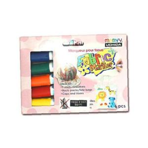 우찌다 패브릭마카 염색마카 의류용펜 560-6 일반 6색