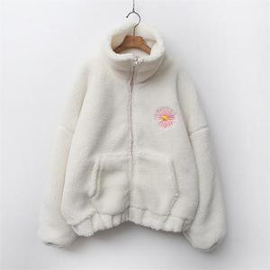 [강물처럼]아이우먼 플라워양털하이집업 POC168M012 빅사이즈 (6