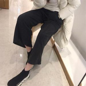 [강물처럼]빅사이즈사랑해요 7657L012 통 절개 밍크 바지 BE (63