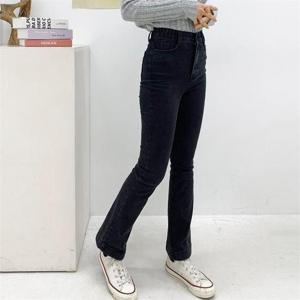 [강물처럼]빅사이즈 012 블랙와이드부츠컷팬츠 DCAC149 (6361381