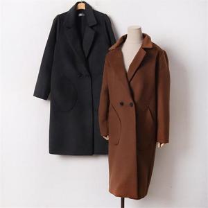 [강물처럼]빅사이즈 012 W스타일포켓울롱코트 DBGB571 (6361376A