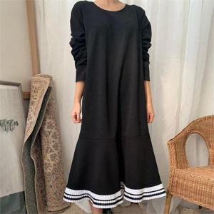 [강물처럼]빅사이즈 012 테니스배색주름원피스 DBSC138 (6354594