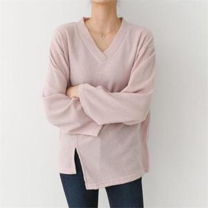 [강물처럼]빅사이즈 012 레인보우브이넥니트티 DTMC124 (6351467