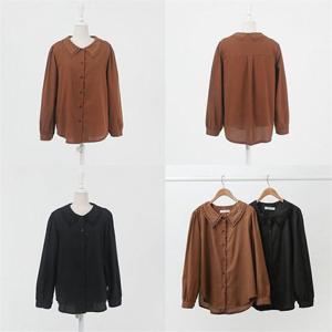 [강물처럼]빅사이즈 010 도트펀칭퍼프블라우스 DWBB104 (6348241