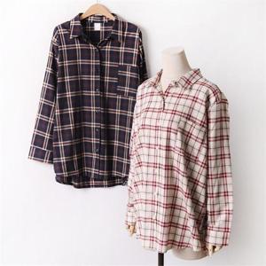 [강물처럼]빅사이즈 010 클래식체크오버남방 DCRA910 (6348226A)