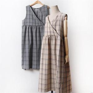 [강물처럼]빅사이즈 010 랩나시체크셔링원피스 DYPA974 (6348196