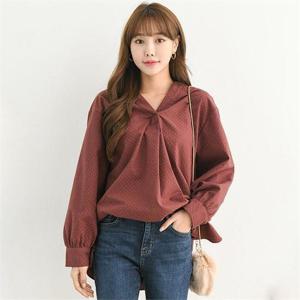 [강물처럼]빅사이즈 010 큐티도트루즈블라우스 DTMB160 (6348193