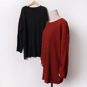 [강물처럼]빅사이즈 010 루즈롱니트골지니트티 DEBB320 (6348141