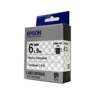 엡손 라벨테이프 ST6K-PX 투명 라벨기/6mmx9M 검정글씨 (1개)