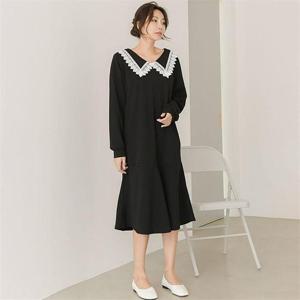 [강물처럼]빅사이즈 010 러블리카라롱원피스 DBEB350 (6348104A)