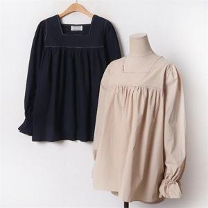 [강물처럼]빅사이즈 011 코튼스퀘어넥블라우스 DBRB400 (6348009