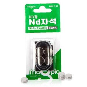 마그피아 DIY용 ND자석 원형  15x5T 원형자석/(MND-15-05 4개입) 판(1개입)