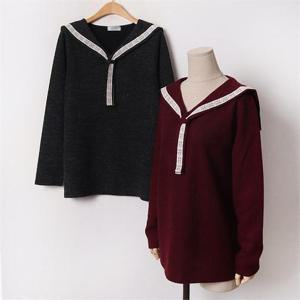 [강물처럼]빅사이즈 011 앤틱무드레이스니트티 DBGB499 (6347819