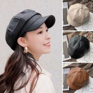 가죽 헌팅캡 여름 레트로 두건 모자