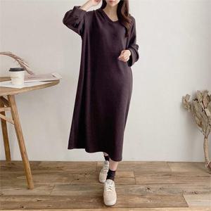 [강물처럼]빅사이즈 011 여리한브이넥롱원피스 DGRC064 (6347763