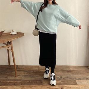 [강물처럼]빅사이즈 011 소피절개양기모맨투맨 DGGC063 (6347762