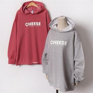 [강물처럼]빅사이즈 011 야미레터링기모후드티 DGOB527 (6347751