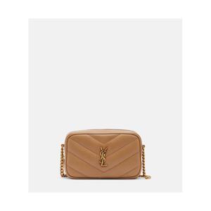 생로랑 Loulou 미니 퀼팅 레더 카메라 백 P01183428