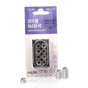 마그피아 DIY용 ND자석 원형구멍  10x4T/(MNDS-10-04 8개입) 판(1개입)