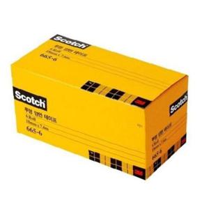 3M 스카치 투명양면테이프 리필 665R-6 18mm 오피스팩/18mmx7.6m 갑(6개입)