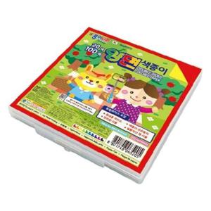 종이나라 6000 양면색종이 케이스 20색 100매 종이접기/(15x15cm) (1개)