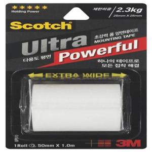 소모품 생활용품 초강력 다용도 폼 양면테이프 x 3M (UP510)1.1mm 50mm 1m WT300672803 1EA
