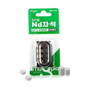 마그피아 DIY용 ND자석 원형  10x5T 원형자석/(MND-10-05 8개입) 판(1개입)