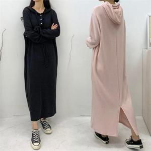 [강물처럼]위쉬몰 BE 토이후드니트롱원피스(C104H011) 빅사이즈