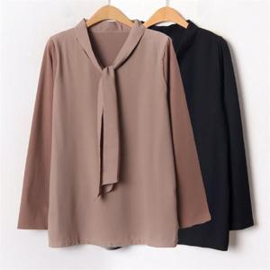 [강물처럼]위쉬몰 BG 크레이프타이블라우스(B489H011) 빅사이즈