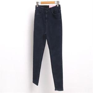 [강물처럼]빅사이즈사랑해요 7956L011 컷팅 흑청 스키니 진 CA (