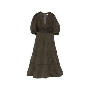 26SS Zimmermann 롱 블랙 드레스 with puff sleeves 3905DS26ROLV TP573979277