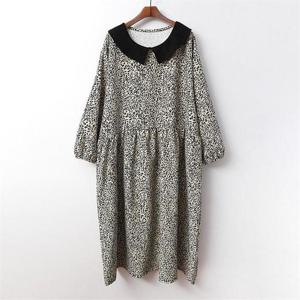 [강물처럼]아이우먼 플랫레오파드원피스 GRB267M011 빅사이즈 (6