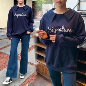 [강물처럼]위쉬몰 WB 시크니처플랫맨투맨(B261H011) 빅사이즈 (6