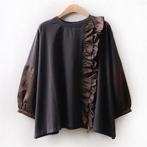 [강물처럼]아이우먼 무스 프릴 맨투맨 WC6477M011 빅사이즈 (627