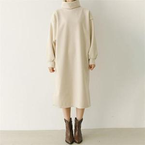 [강물처럼]아이우먼 무지터틀넥롱원피스 TMB256M011 빅사이즈 (6