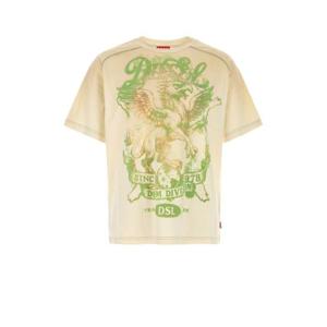 디젤 반팔 티셔츠 A237990SKBK 1BN Yellow