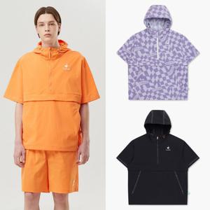 르꼬끄 [택가 109000원]공용 에센셜 반팔 후드 아노락 자켓 QP223CJK45