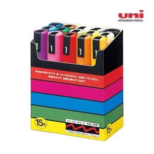 [문구] 글로벌이지 미쯔비시 유니 포스카 마카세트 5M 15색 PC5M15C