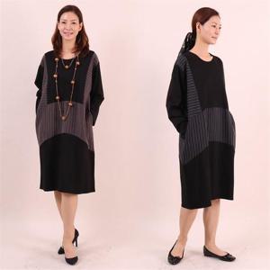 [강물처럼]아이우먼 스퀘어자수줄원피스 WC6486M011 빅사이즈 (6