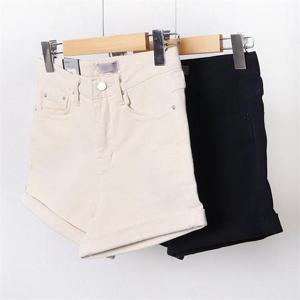 [강물처럼]빅사이즈사랑해요 B444L011 크림블랙미니기모팬츠 LO