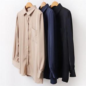 [강물처럼]빅사이즈사랑해요 B439L011 루즈샤틴퍼프블라우스 CR