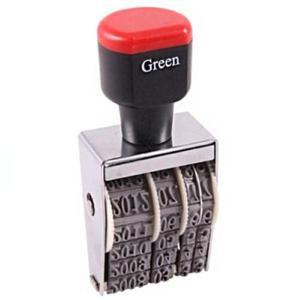 구문일부인 그린 소 날짜 도장 스탬프 인장류 4mm