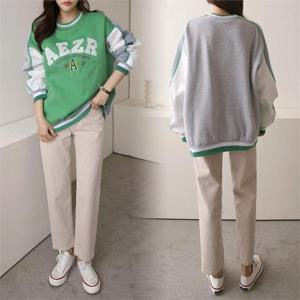 [강물처럼]위쉬몰 AD 스포티배색기모맨투맨(B248H011) 빅사이즈