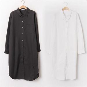 [강물처럼]위쉬몰 CH 크림박시셔츠롱원피스(B441H011) 빅사이즈