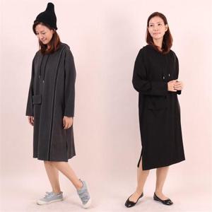 [강물처럼]아이우먼 라인자수후드원피스 WC6481M011 빅사이즈 (6