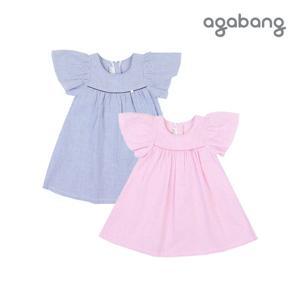 [아가방][아가방 23여름]그리프릴소매원피스(NAVY,PINK)_01Q354052